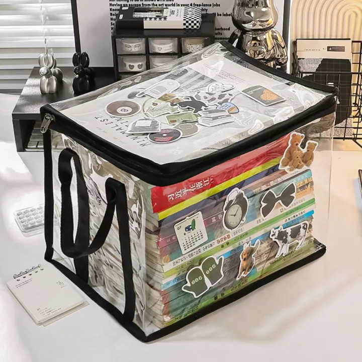 Portable%20Zipper%20Comic%20Book%20Storage%20Bag%20Transparent%20Handle%20Clear%20Pouch%20Dust%20Proof%20Stackable%20Collapsible%20Pouch%20Student%20-%20Image%206