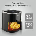Glen Digital Air Fryer, 3.5Ltr Capacity, 7 Pre Set Function, Time & Temperature Control, 1350W (3044DBL). 