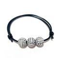 Fresh Handmade Basketball Baseball Bracelet Volleyball Resin Wax Line Woven Bracelet Jewelry Accessories Rugby Bracelet Friend. 