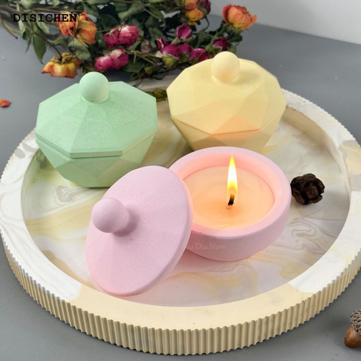 DISICHEN%20%E3%80%902025%20Version%E3%80%91%20Mini%20Candle%20Jar%20Silicone%20Mold%20DIY%20Round%20with%20Lid%20Plaster%20Flower%20Pot%20Molds%20Resin%20Concrete%20Storage%20Box%20Making%20Home%20Decor%20Supplies%20-%20Image%202