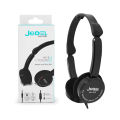 HEADPHONE WITH MICROPHONE  IN WIRE IN SINGLE 3.5 MM JACK MODEL Jedel HS-612  Noise Isolation, Soft Cushion, Black COLOUR EAR BUD SIZE 5CM IN DIAMETER. 