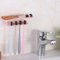 Bathroom Wall Mounted Toothbrush Holder Toothpaste Stand Storage Rack Traceless DUJU. 