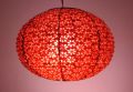handmade lokta paper lampshade 13*13". 