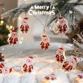 Cute Style Cartoon Christmas LED Light String Elk Shape Santa Claus Pattern Christmas String Lights Hangable Snowman Figure LED Indoor String Lights New Year Celebration. 