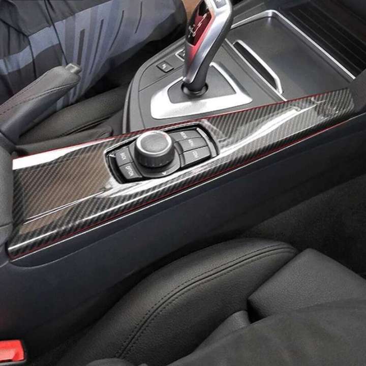 For%203%204%20Series%20F30%20F31%20F32%20F36%203GT%20320i%20Carbon%20fiber%20Car%20Center%20Console%20Gear%20Shift%20Panel%20Sticker%20Cover%20Interior%20Decoration%20-%20Image%203