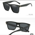 Matte Black Square Frame Casual Sunglasses For Men | Polycarbonate Sunglasses For Men | Fashion Accessory For Men. 