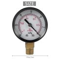 Pressure Gauge - 0 - -30inHg 0 - -1 bar Mini Dial Air Pressure Gauge Barometer meters Vacuum gauge dual scale dial Black. 
