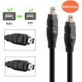 【Lrofessional service】Firewire Ieee 1394 Used I.link S400 Firewire Ieee 1394 4pin To 4pin Data Sync Extension Cable For Dv Camera To Notebook. 