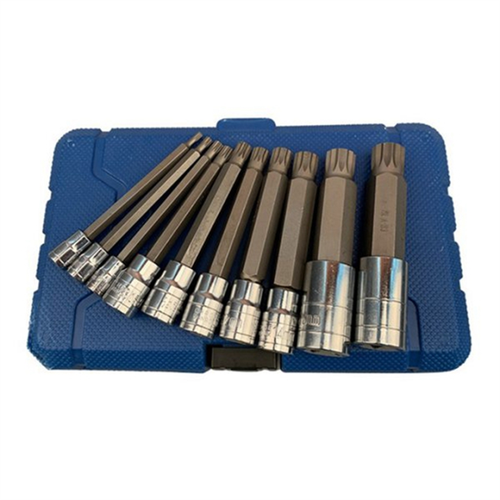 Triple Spline Driver Socket Set Tamper Resistant Long Reach Machine ...