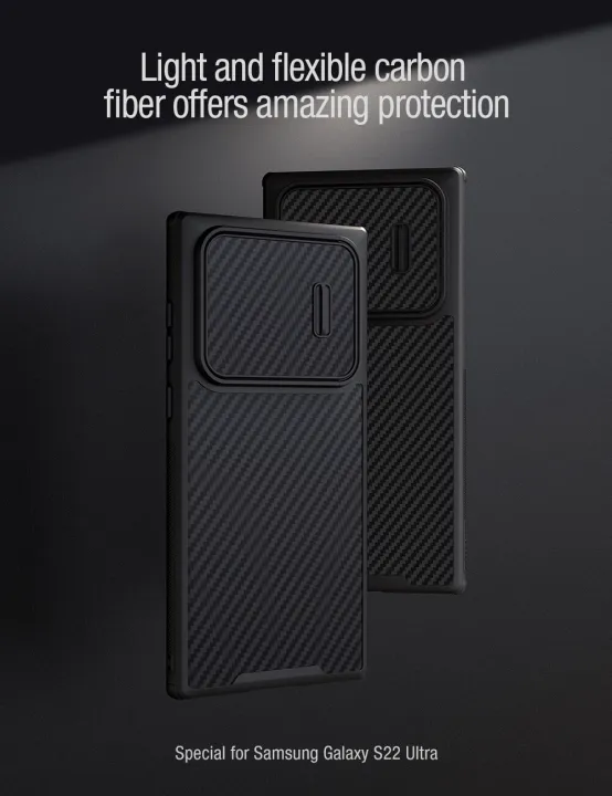 Nillkin%20Synthetic%20Camshield%20Camera%20Case%20With%20Carbon%20Fiber%20For%20Samsung%20Galaxy%20S22%20Ultra%20-%20Image%203