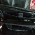 3 in 1 Black Synthetic Leather Laptop Bag. 