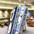 Jizetin for Realme C30 Back Cover Cartoon Pochacco Square Camera Soft Rubber Phone Case. 