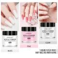 40ml Crystal Liquid With 45ml Acrylic Powder Set Lnclude Pink White Transparent Acrylic Powder Kit Suitable Beginner Nail Kit. 