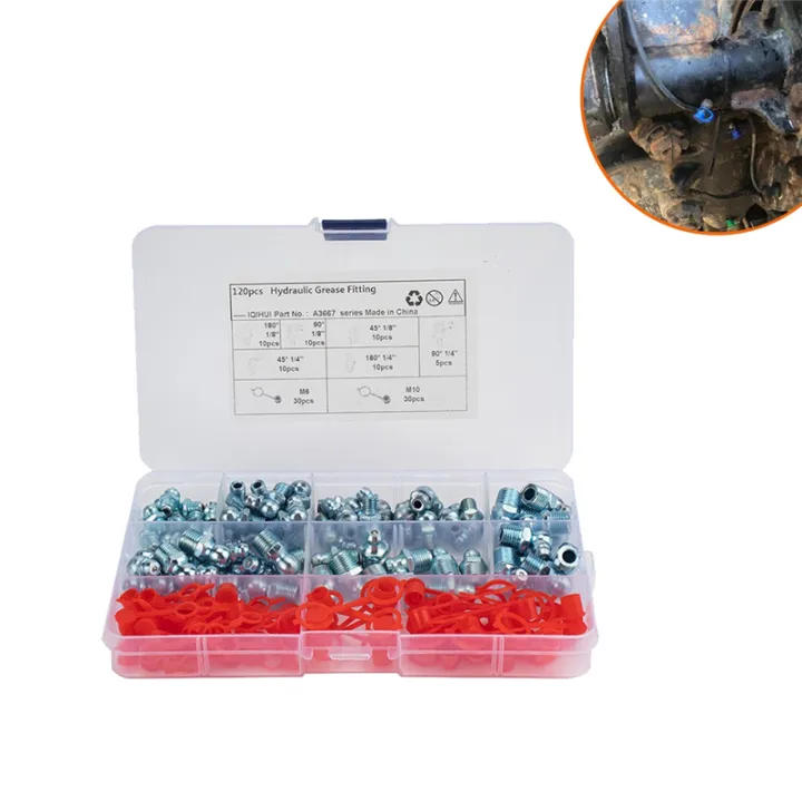120Pcs/Set%20Leaf%20Spring%20Nut%20Grease%20Fittings%20Grease%20Couplers%20Grease%20Fitting%20Hydraulic%20Zerk%20Grease%20Easy%20Install%20-%20Image%205