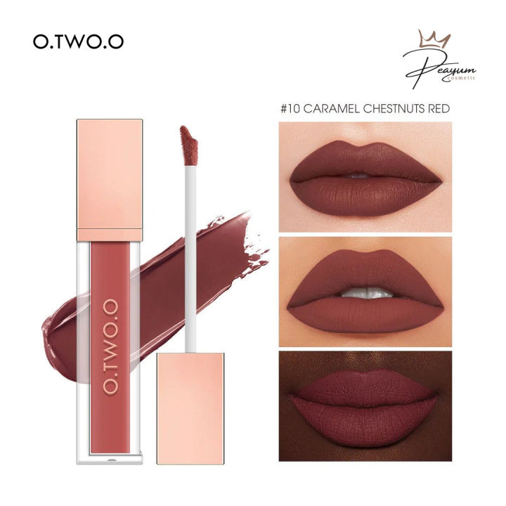 O.TWO.O  Velvet Matte  Waterproof Lip Gloss Shade 10 By Peayum Cosmetic