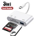 3in1 Type C Card Reader OTG USB C To Micro SD TF Memory Card Reader Type C Adapters Data Transfer for Laptop CellPhone Tablet. 