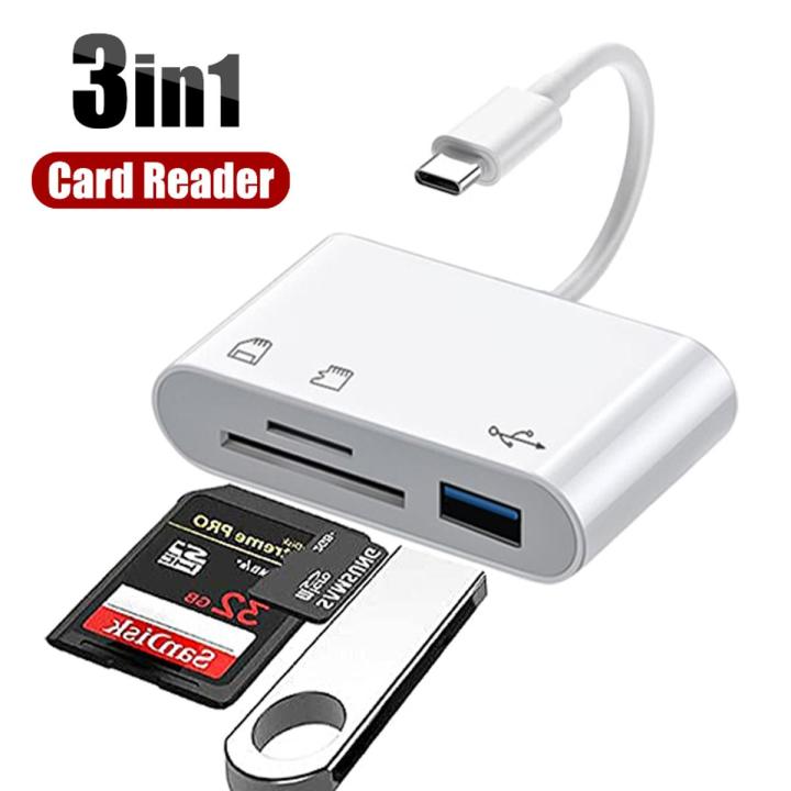 3in1 Type C Card Reader OTG USB C To Micro SD TF Memory Card Reader Type C Adapters Data Transfer for Laptop CellPhone Tablet