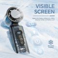 Freezing Chip Portable Handheld Fan, Speed(1-100) Adjustable Hand Fan,  3600mAh Battery Rechargeable Personal Fan With ice pack function For Women Men Travel. 