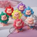 Smiling Face Sunflower Pig Key Chain Couple Car Key Pendant Cartoon Bag Pendant Maoxiu. 