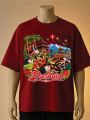 Dashain Printed T-Shirt for Men & Women – Festival Design- Brown, Blue, Black, White, cream, Maroon. 