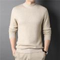 Winter Sweater Half Turtleneck Solid Color Inside Fur Sweaters for Men. 