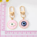 Round Evil Eye Keychain Key Ring For Friends Couples Boho Blue Eye Bag Keychain MIO Super Store. 