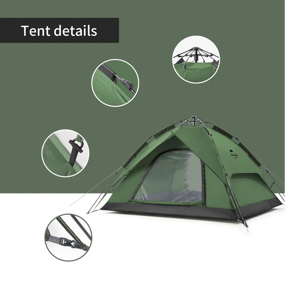 Naturehike Familie pop-up tent voor 3-4 personen. - Ruim, eenvoudig te