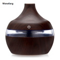 Wenefang Electric Humidifier Essential Aroma Oil Diffuser Ultrasonic Wood Portable Grain Air Humidifier Mini Mist Maker LED Light for Home. 