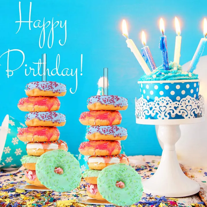 2%20Pcs%20Acrylic%20Donut%20Stands%205.9%20Inch%20&%20100pcs%20Lace%20Doilies%20Paper%204.5%20Inch%20Decorative%20Round%20Placemats,%20Liners%20-%20Image%205