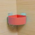 Triangle Shape Plastic Wall Mount Corner Shelf: Shower Caddy Rack For Bathroom And Kitchen Storage-Pieces 2. 