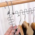 Metal Magic Hangers 12 Slots Cascading Hanger for Clothes Space Saving Closet Wardrobe Scarf Clothing Storage Rack Organization. 