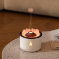 350ml Premium Essential Oil, Diffuser Volcano Flame Mist Aromatherapy for Home, Office & spa with auto Shut-Off, White. 