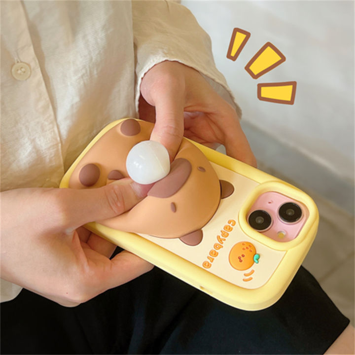 Cute%20Cartoon%20Capybara%20Squishies%20Phone%20Case%20For%20iPhone%2015%2013%2014%2012%2011%20Pro%20Max%20Blowing%20Bubble%20Lens%20Protection%20Soft%20Silicone%20Cover%20-%20Image%203
