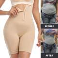 High Waist Hook Slim Belt Shapewear Shorts For Women. 