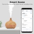 Tuya WiFi Humidifier Essential Aroma Oil Diffuser Smart Home 400ml Air Humidifier Mist Maker for EU Plug. 