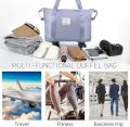 Expandable Foldable Duffle Bag With Wheels And Handle Luggage Bar For Travel. 
