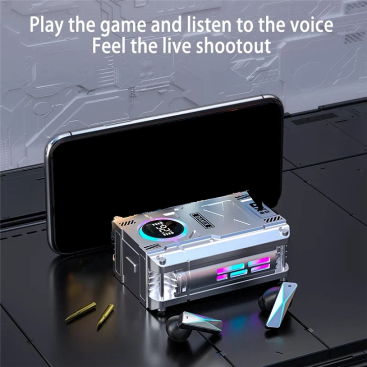 DX-08%20Wireless%20Bluetooth%205.3%20Headset%20Punk%20Mechanical%20Style%20Stereo%20E-Sports%20Gaming%20Headset%20Earbuds%20Silver%20-%20Image%207