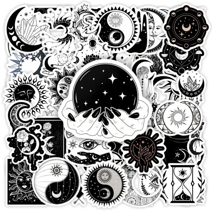 Artsy%20Home%2025/50pcs%20Cool%20Gothic%20Moon%20Aesthetic%20Stickers%20for%20Laptops%20and%20Cellphone%20Cover%20-%20Image%205