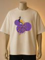 Unisex T-Shirt with Artistic Peacock Graphic Print –(Cream, Brown, White). 