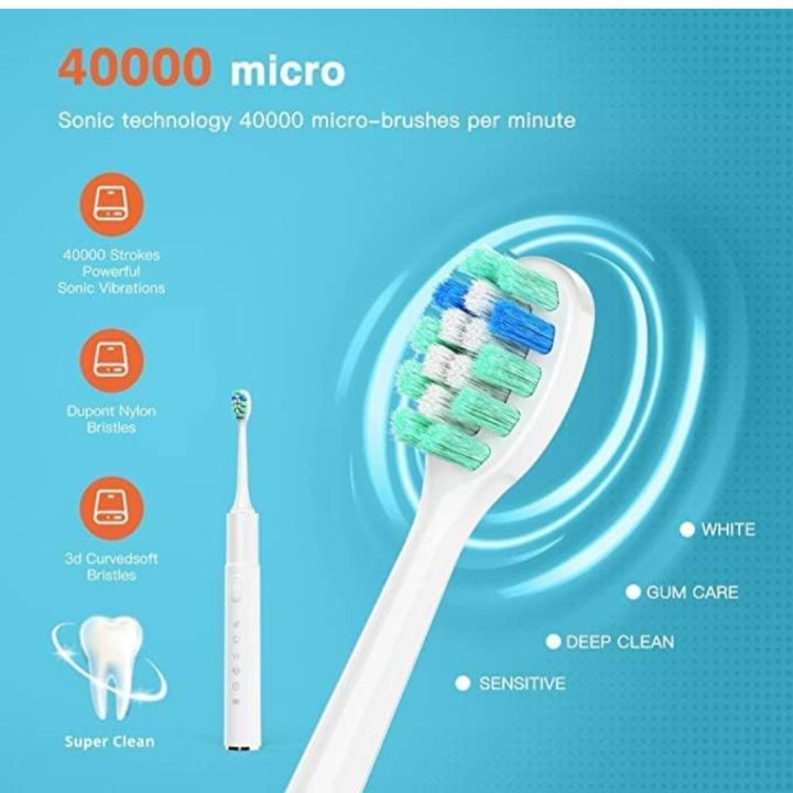 Sonic%20Electric%20Toothbrush%20for%20Adults,Rechargeable%20Electric%20Toothbrushe%20with%203%20Brush%20-%20Image%204