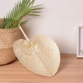 Handmade Straw Woven Fans Craft Summer Cooling Fan Bamboo Home Decoration Natuo. 