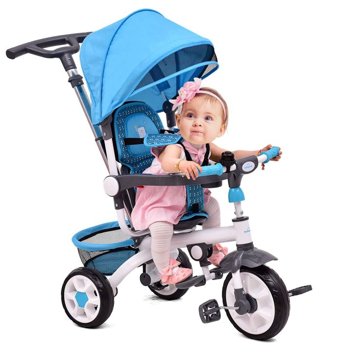 Toddler%20Tricycle,%204-in-1%20Trike%20with%20Parent%20Handle,%20Adjustable%20Canopy,%20Storage,%20Safety%20Harness,%20Baby%20Stroller%20for%2010%20Months%20to%205%20Years%20Old%20-%20Image%205