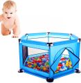 TinyGuard Hexa Play Zone – Infant Playpen and Ball Pool with Soft Mesh Walls for Visibility and Comfort. 