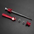 Kqueebee 1Set Quick Release Skewers Anti-Theft Aluminum Alloy Bicycle Wheel Hub Skewers Road Bike Quick Release Axle Bolt Set with Locking Keys. 