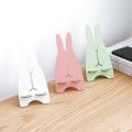 2Pcs Rabbit/Cat Wooden Mobile Phone Stand - Random Color. 