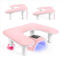 New Nail Manicure Tools Manicure Arm Rest U-Shaped Adjustable Height Hand Stand Rest PU Leather Silicone Hand Pillow Home Use. 