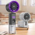 Compact Portable Handheld Spray Fan Strong Wind High-speed Foldable Small Fan Rechargeable Fine Mist Function Handheld Misting Fan Personal Use. 