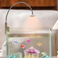 Bedside Lamp 3 Color Modes Mini Clip-on Aquarium Lamp Adjustable Waterproof Fish Clip Lamp Energy Saving Touch Dimming Tabletop Reading Lamp Home Decorations. 
