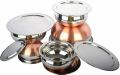 5 Pieces Handi Set Stainless Steel Copper Bottom Kitchen Serving Bowl Cooking Bowl Warming Bowl 5 pieces Bowl With Lid. 