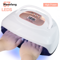 Wenefang Portable UV LED Dual Light Source Nail Dryer Lamp with Digtal Disolay Screen, 57 pcs Light Beads for Salon Home Manicure Machine. 